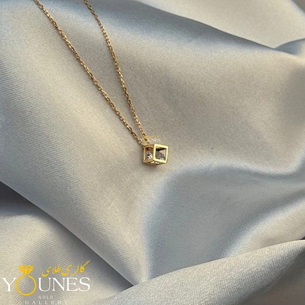 گردنبند نگین الماسی طلا